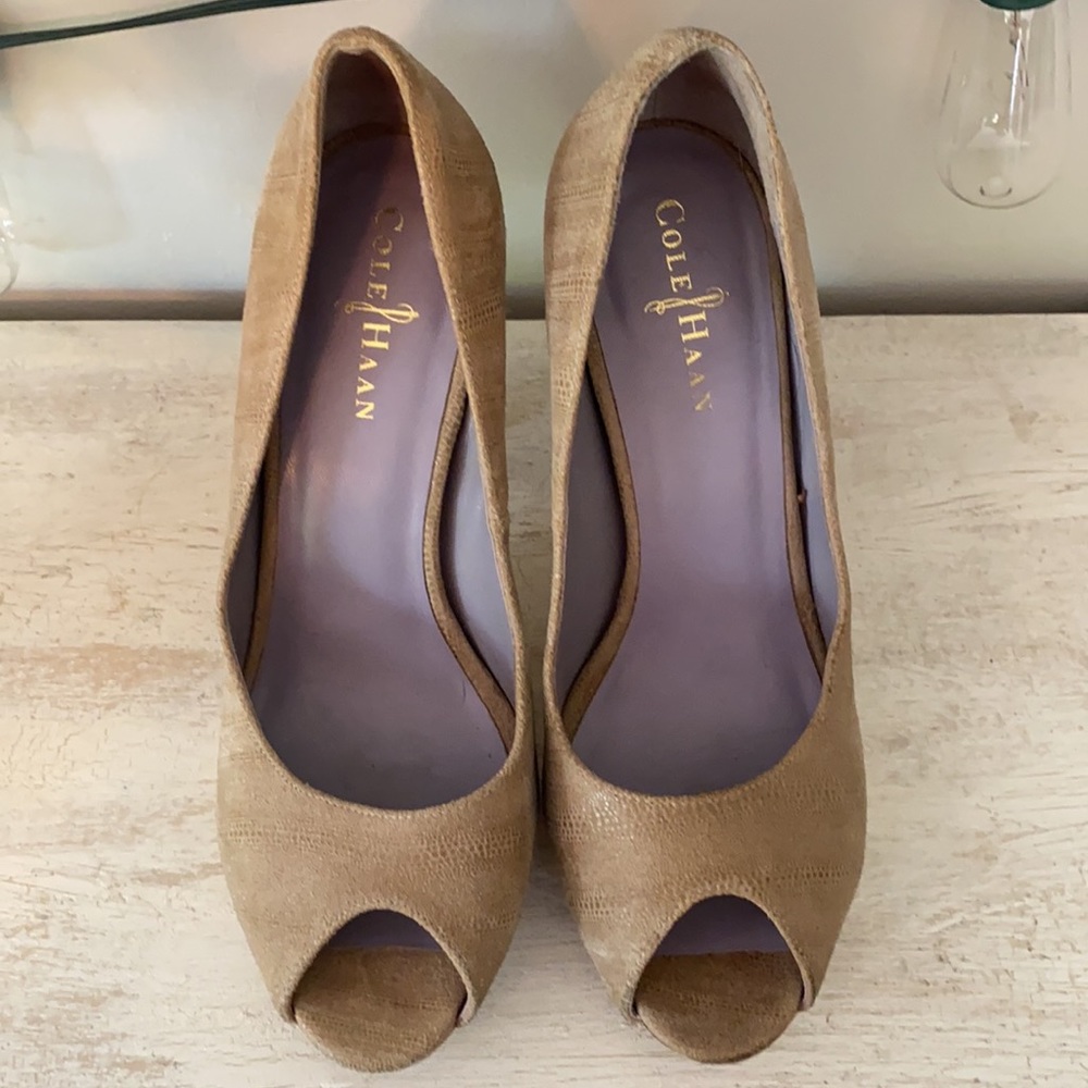 Cole Haan peep toe pumps